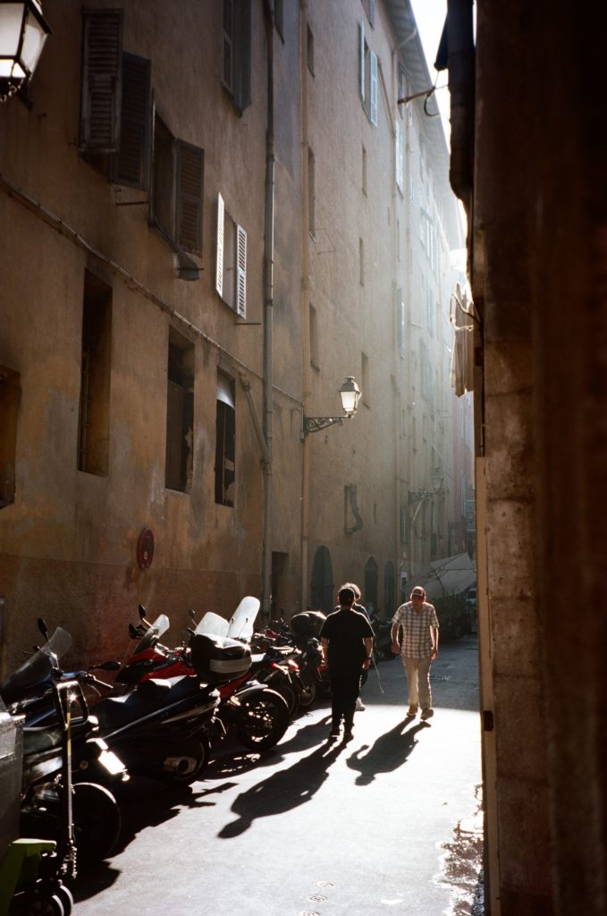 A back-street in Nice, France.